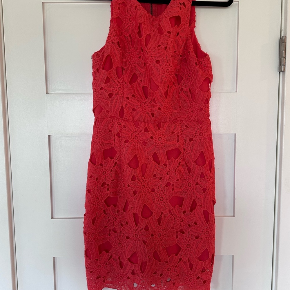 Elegant Red Lace Dress